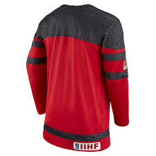Load image into Gallery viewer, Men&#39;s Nike Team Canada Hockey IIHF World Junior Championship Red NHL Jersey
