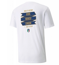 Load image into Gallery viewer, Men&#39;s Puma Italia Champs White Soccer T-Shirt / Tee
