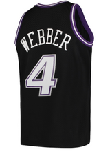 Load image into Gallery viewer, Men&#39;s Mitchell &amp; Ness Chris Webber Sacramento Kings Black NBA Hardwood Classics Swingman Jersey
