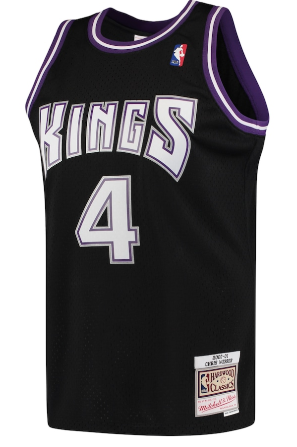 Men's Mitchell & Ness Chris Webber Sacramento Kings Black NBA Hardwood Classics Swingman Jersey