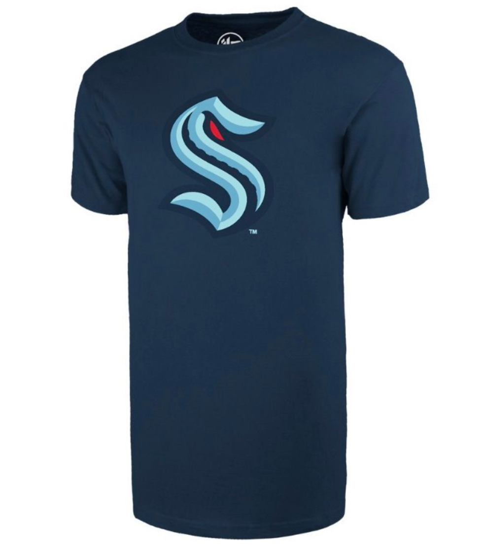 Men’s NHL Seattle Kraken ’47 Brand Big Logo Fan T-Shirt