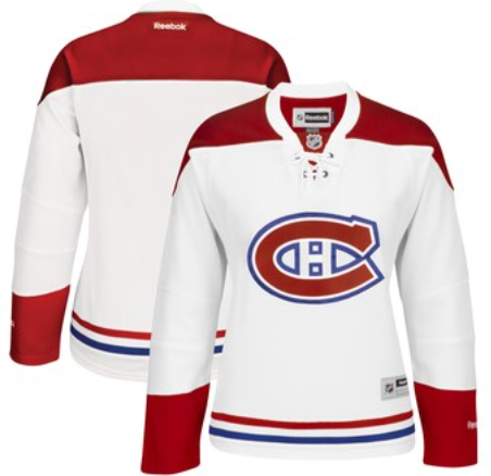 Women Reebok Montreal Canadiens Big Tall Premier Replica Away