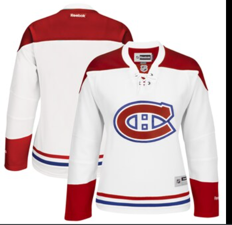 Women Reebok Montreal Canadiens Big & Tall Premier Replica Away NHL Hockey Jersey