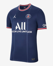 Load image into Gallery viewer, Men&#39;s Jordan Paris Saint-Germain 2021-2022 Blue Soccer Jersey
