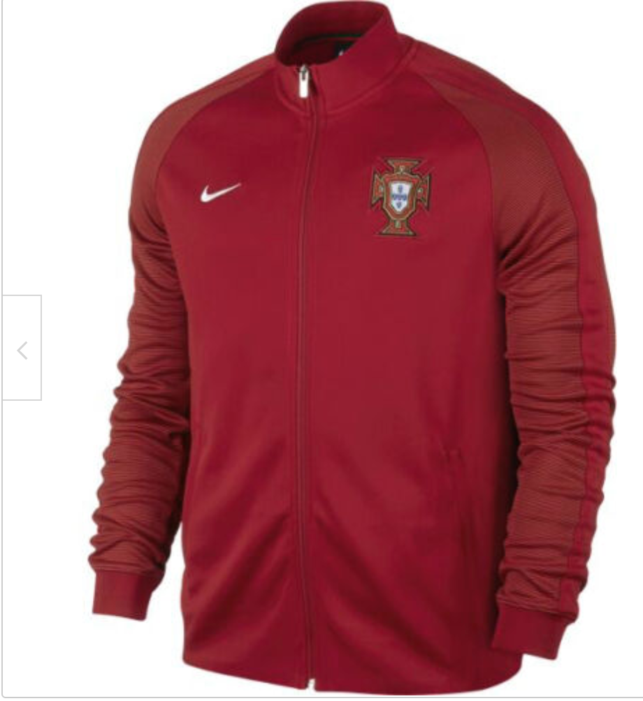 Nike Red Portugal Euro Anthem Line Up Soccer Jacket Red