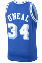 Load image into Gallery viewer, Men&#39;s Mitchell &amp; Ness Shaquille O&#39;Neal Los Angeles Lakers Royal NBA Hardwood Classics Swingman Jersey
