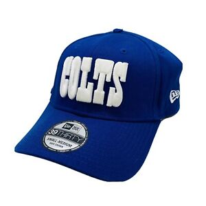 Indianapolis Colts New Era Text Blue/White 39Thirty Cap