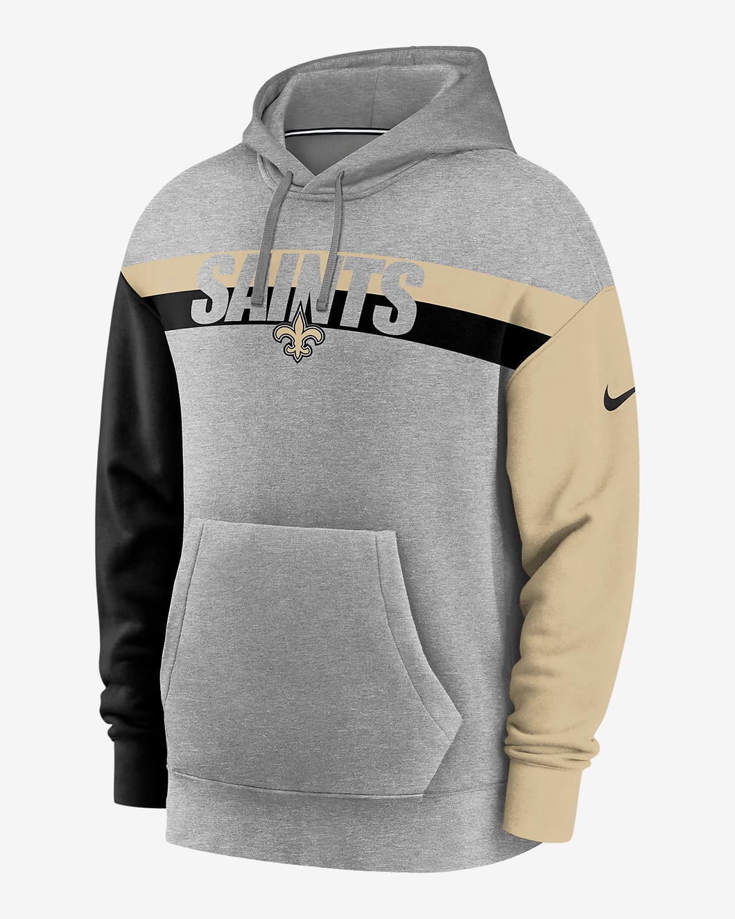 Men's Nike Heathered Gray New Orleans Saints Fan Gear Heritage Tri