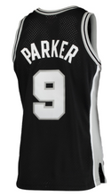 Load image into Gallery viewer, Men&#39;s Mitchell &amp; Ness Tony Parker San Antonio Spurs Black NBA Hardwood Classics Swingman Jersey

