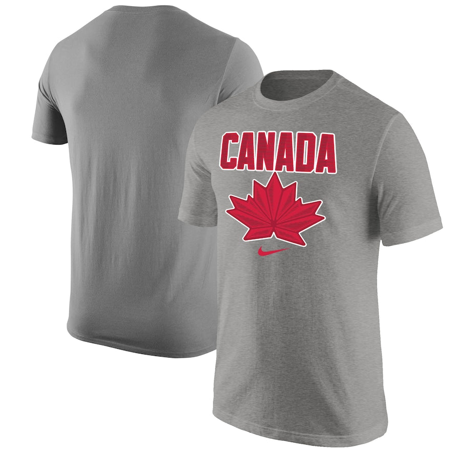 Men's Nike Gray Hockey Canada 2022 - Core T-Shirt Olympic