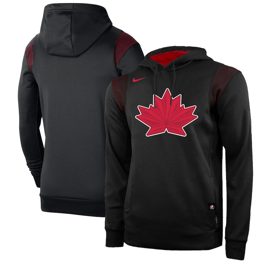 Men's Nike Black Hockey Canada 2022 - Performance Pullover Hoodie Olympic